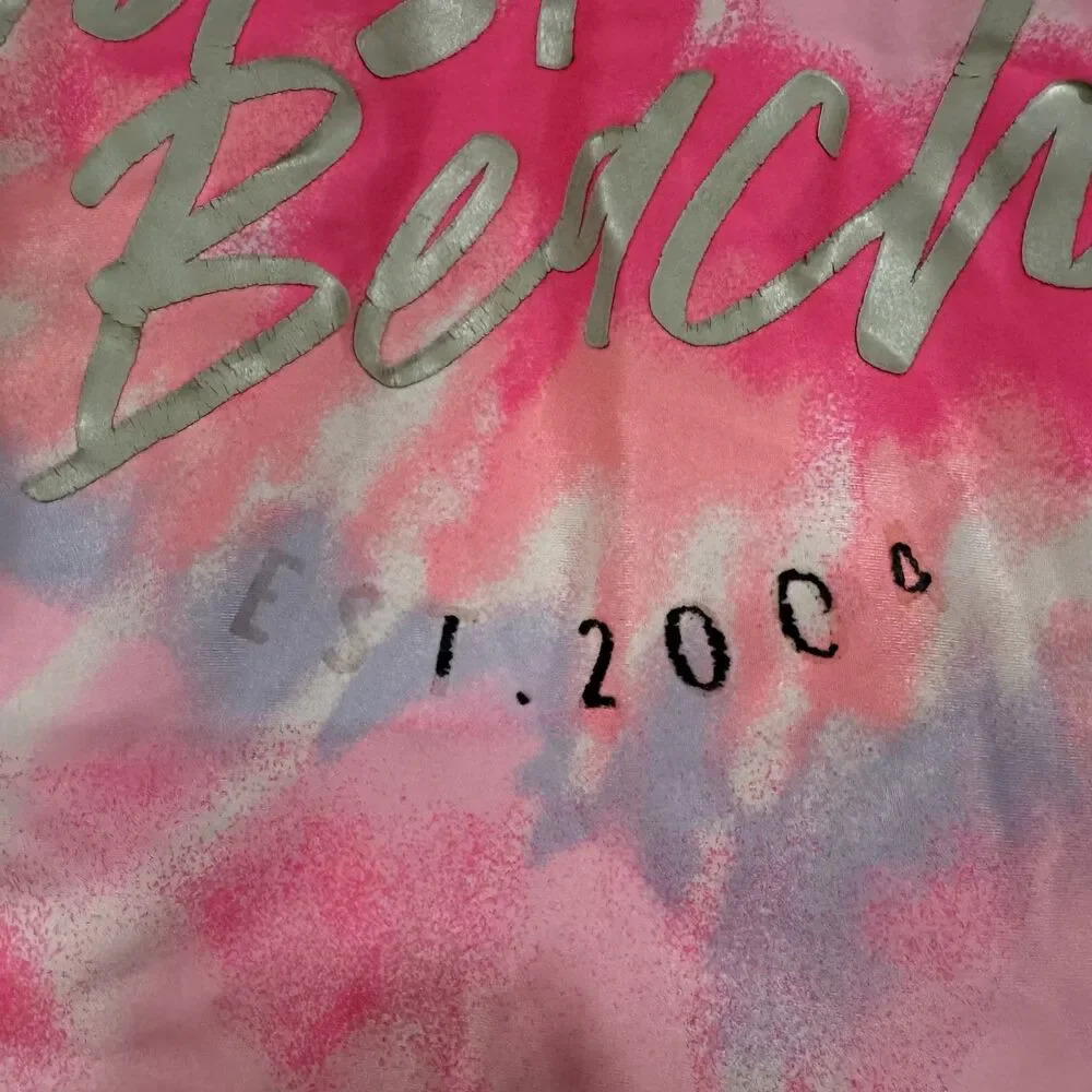 Justice Swimsuit Girls Large 12/14 One Piece Cali Vibes Bathing Suit Tie Dye